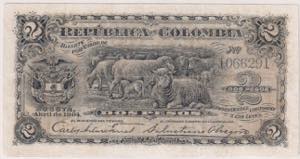 COLOMBIA banconota da 2 ... 