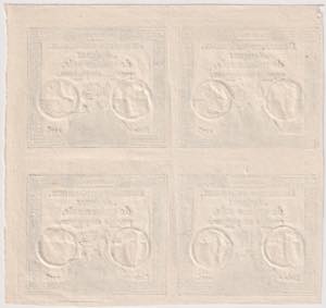 FRANCIA - foglietto con stampati 4 banconote ... 