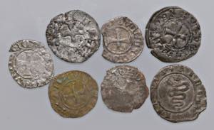 Lotto di sette monete medievali