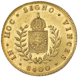 BRASILE Pietro II (1831-1889) 6.400 Reis ... 