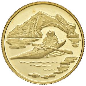CANADA 100 Dollari 1980 Inuit - Fr. 11 AU (g ... 