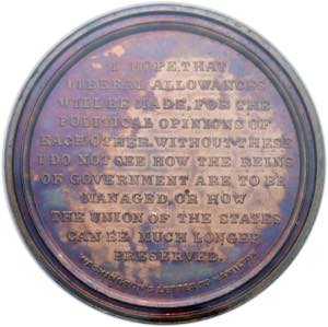USA George Washington Medaglia 1864 Letter ... 
