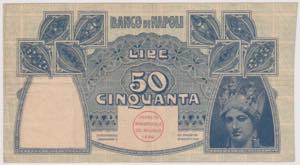 Banco di Napoli - 50 Lire Rosa - 31/05/1915 ... 