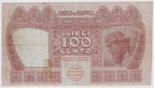 Banco di Napoli - 100 Lire Tasso - ... 