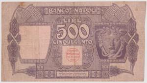 Banco di Napoli - 500 Lire Filangeri - ... 