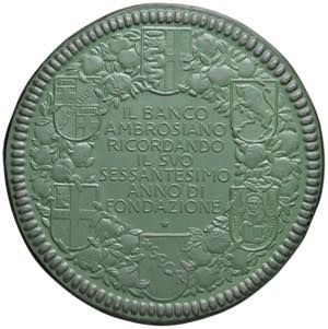 Banco Ambrosiano. Medaglia 1956 coniata e ... 
