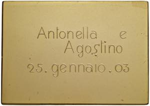 Placca di Floriano Bodini. Placca 2003 per ... 