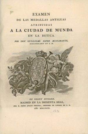G. L. Bustamante, Examen de las medallas ... 