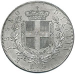 Vittorio Emanuele II (1861-1878) 5 Lire 1877 ... 