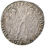 Pio II (1458-1464) Grosso - Munt. 17 var. AG ... 