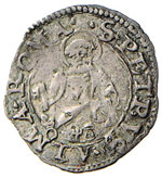 Leone X (1503-1513) Baiocco - Munt. 42 AG (g ... 
