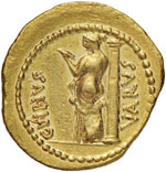 Vibia - C. Vibius Varus - Aureo (42 a.C.) ... 