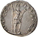 Traiano (98-117) Denario - Busto laureato a ... 