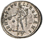 Galerio (305-311) Argenteo (Ticinum) Testa ... 