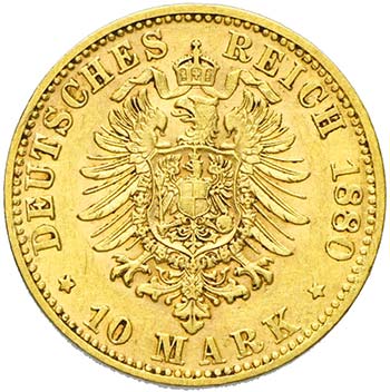 Germania - Baviera  10 marchi 1880 ... 