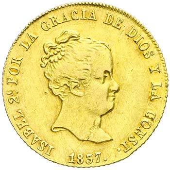 Spagna - Isabella II 80 reali 1837 ... 