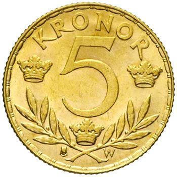 Svezia - 5 Korone 1920 Av. 5 ... 