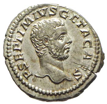 Impero Romano - Geta - denario Ag. ... 