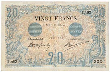 Francia - Cartamoneta 20 franchi ... 