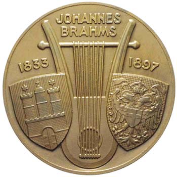 Medaglia Johannes Brahms 1833-1897 ... 