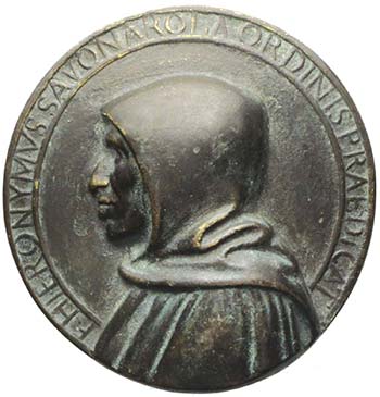 Medaglia Girolamo Savonarola 1453 ... 