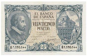 Spagna - Cartamoneta - 25 pesetas ... 