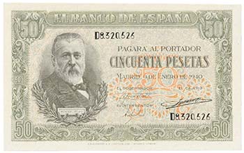 Spagna - Cartamoneta - 50 pesetas ... 