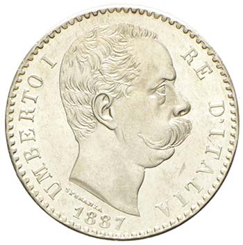 Umberto I 1878-1900 - 2 lire 1887 ... 