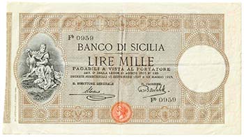 Banco di Sicilia 1.000 lire ... 