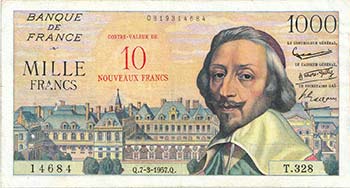 Francia - Cartamoneta - 10 franchi ... 