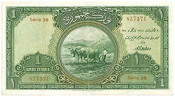 Turchia – Cartamoneta. 1 lira ... 