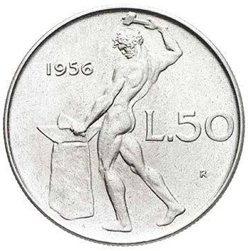 Repubblica Italiana - 50 Lire 1956 ... 