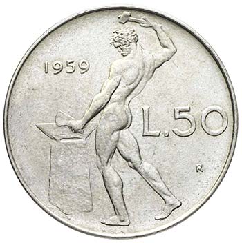 Repubblica Italiana - 50 Lire 1959 ... 