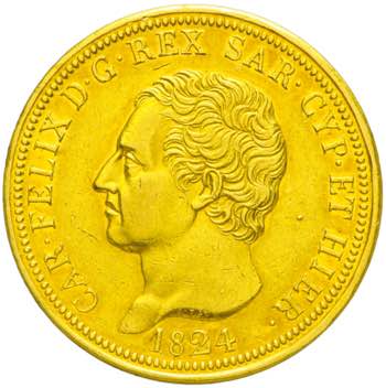 Carlo Felice - 80 lire 1824 Torino ... 