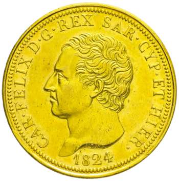 Carlo Felice - 80 lire 1824 Genova ... 