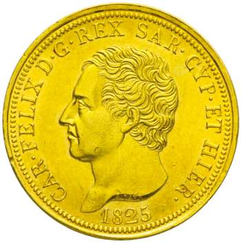 Carlo Felice - 80 lire 1825 Genova ... 