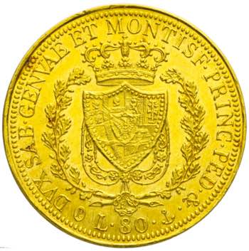 Carlo Felice - 80 lire 1825 Genova ... 