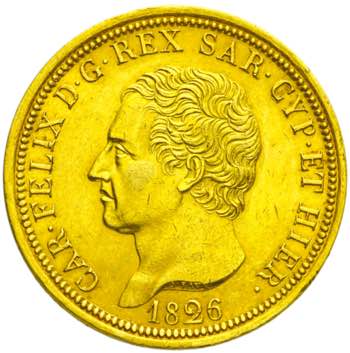 Carlo Felice - 80 lire 1826 Torino ... 