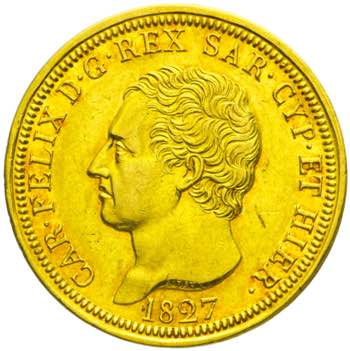 Carlo Felice - 80 lire 1827 Genova ... 