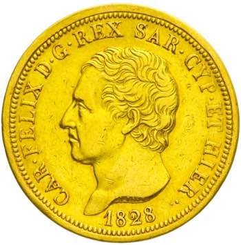 Carlo Felice - 80 lire 1828 Torino ... 
