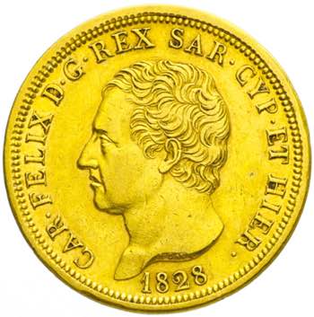 Carlo Felice - 80 lire 1828 Genova ... 