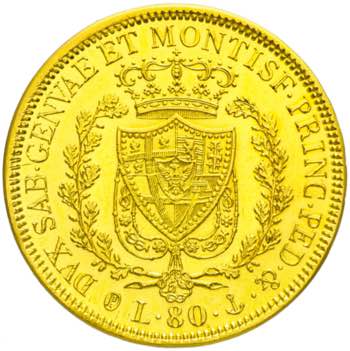 Carlo Felice - 80 lire 1829 Genova ... 