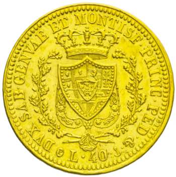 Carlo Felice - 40 lire 1825 Genova ... 