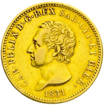 Carlo Felice - 40 lire 1831 Torino ... 