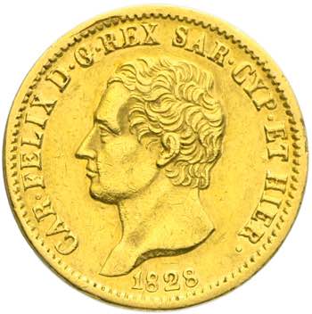 Carlo Felice - 20 lire 1828 Torino ... 