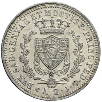 Carlo Felice - 2 lire 1826 Genova ... 