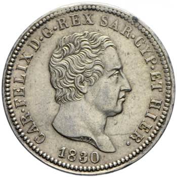 Carlo Felice - 2 lire 1830 Genova ... 