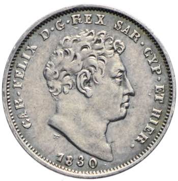 Carlo Felice - 25 centesimi 1830 ... 