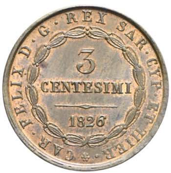 Carlo Felice - 3 centesimi 1826 ... 