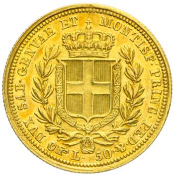 Carlo Alberto - 50 lire 1833 ... 